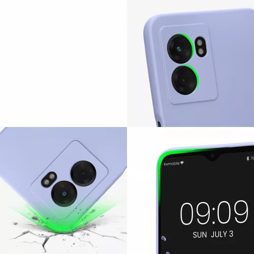 Kwmobile tok OPPO A77, szilikon, kék, 59245.139