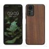 Kwmobile tok Xiaomi Redmi Note 12S-hez, barna, fa/szilikon, 60697.18
