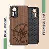 Kwmobile tok Xiaomi Redmi Note 12S-hez, barna, fa/szilikon, 60692.01