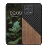 Kwmobile tok Xiaomi 13 5G-hez, barna/fekete, fa/szilikon, 60705.01