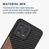 Kwmobile tok Xiaomi 13 5G-hez, barna/fekete, fa/szilikon, 60705.01