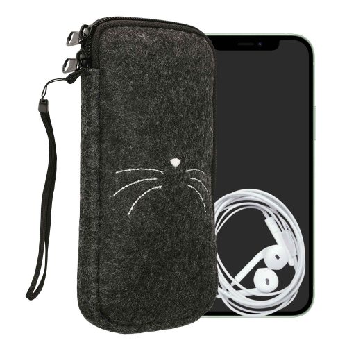 Kwmobile Univerzális XL burkolat - 6,8", textil, szürke/fehér, 49866.4.13
