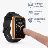2 db Kwmobile tok készlet Xiaomi Mi Band 7 Pro készülékhez, szilikon, fekete/arany, 59605.04