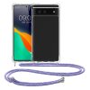 Kwmobile lökhárító Google Pixel 6 telefonhoz, szilikon, átlátszó/lila, 55596.108