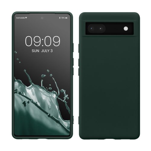 kwmobile tok Google Pixel 6a telefonhoz, szilikon, zöld, 58053.169