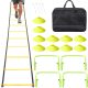 Set Navaris scara agilitate cu jaloane, 12 trepte, 6 m, conuri, geanta inclusa, 61118.06