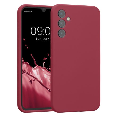 Kwmobile tok Samsung Galaxy A34 5G-hez, piros, szilikon, 60807.209
