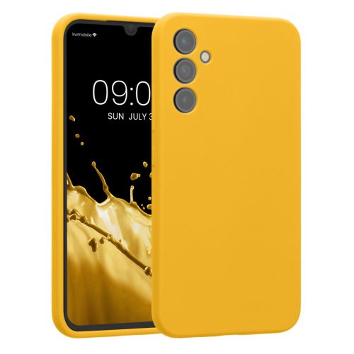 Kwmobile tok Samsung Galaxy A34 5G-hez, sárga, szilikon, 60807.165