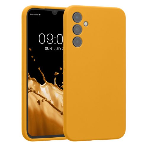 Kwmobile tok Samsung Galaxy A34 5G-hez, narancssárga, szilikon, 60807.191