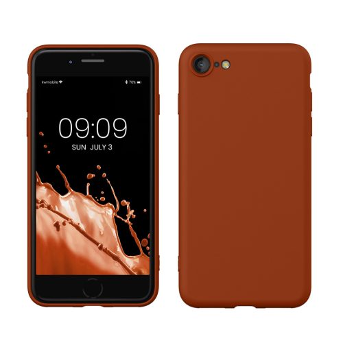 Kwmobile tok Apple iPhone SE (2022)/iPhone SE (2020)/iPhone 8 készülékhez, barna, szilikon, 49979.249