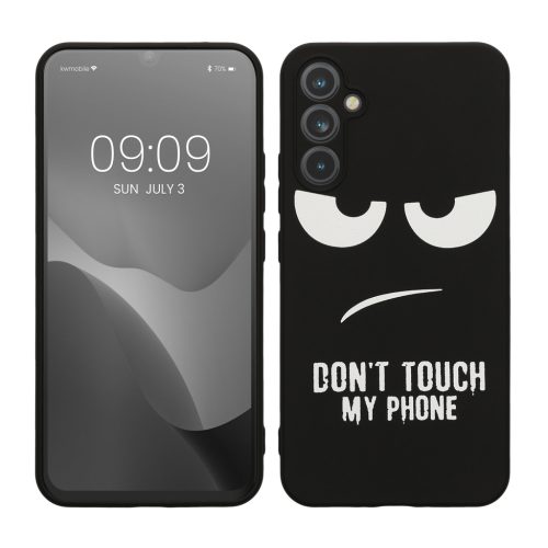Kwmobile tok Samsung Galaxy A34 5G-hez, fekete/fehér, szilikon, 61245.01