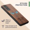 Kwmobile tok Xiaomi Redmi Note 11 Pro 5G/Redmi Note 12 Pro telefonhoz, barna/fekete, fa/szilikon, 57381.15