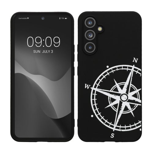 Kwmobile tok Samsung Galaxy A54 5G-hez, fekete/fehér, szilikon, 61246.03