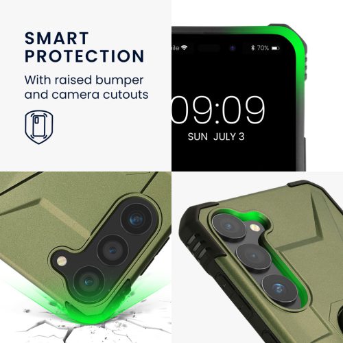 Kwmobile tok Samsung Galaxy S23-hoz, zöld, polikarbonát, 61249.17