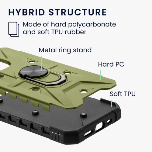 Kwmobile tok Samsung Galaxy S23-hoz, zöld, polikarbonát, 61249.17