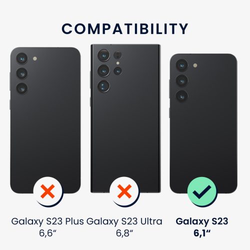 Kwmobile tok Samsung Galaxy S23-hoz, zöld, polikarbonát, 61249.17