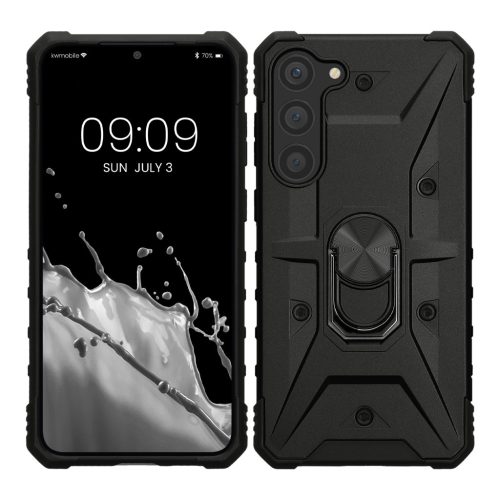 Kwmobile tok Samsung Galaxy S23 Plus-hoz, fekete, polikarbonát, 61250.01
