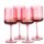 Set 4 Pahare Vin Navaris, 400 ml, cu picior, roz, design modern, 56212.04