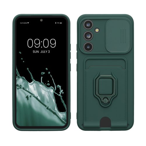 Kwmobile tok Samsung Galaxy A54 5G-hez, sötétzöld, szilikon, 61339.169