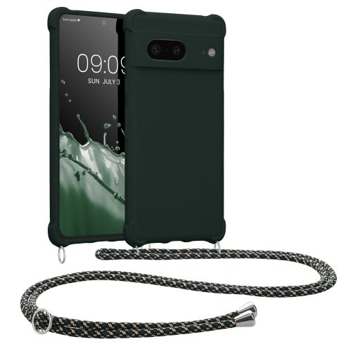 Kwmobile tok Google Pixel 7 telefonhoz, zöld, szilikon, 59966.169