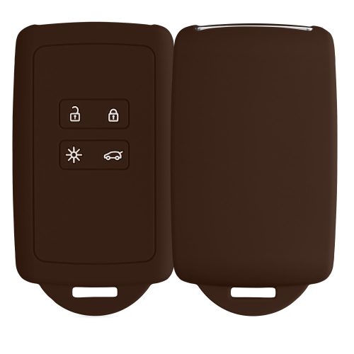 Kwmobile autós kulcstartó Renault/Dacia 4 gombos, Keyless Go, fekete, szilikon, 48035.247