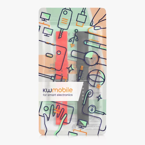 2 db kwmobile szíj készlet IOWODO R5/R3 Pro-hoz, szilikon, fekete/piros, 58169.03