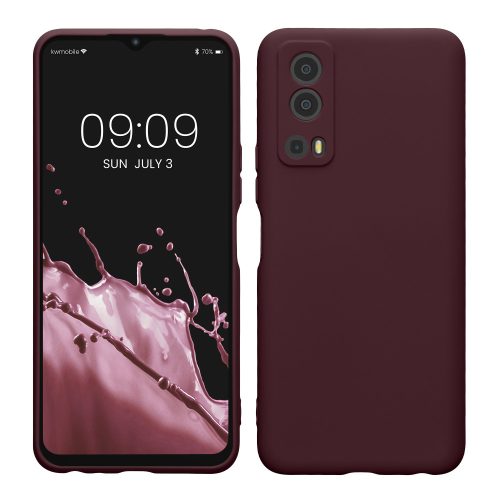 kwmobile Vivo Y72 5G/Y52 5G tok, szilikon, sötétbarna, 59095.187