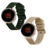 2 db Kwmobile szíj készlet Garmin Venu 2S, szürke/zöld, szilikon, 55152.03