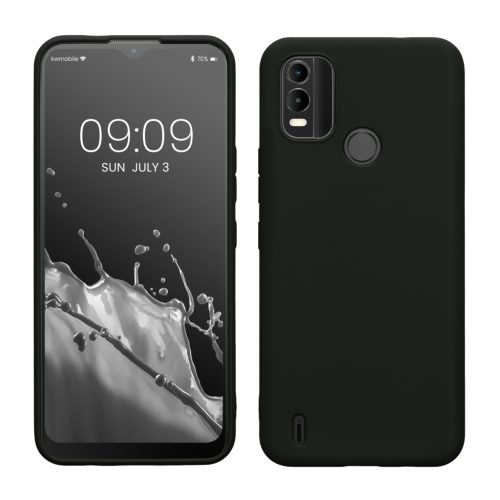 Kwmobile Nokia C21 Plus tok, fekete, szilikon, 61460.01