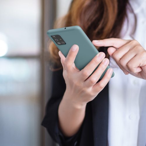 Kwmobile tok Samsung Galaxy A51 készülékhez, zöld, szilikon, 51196.206