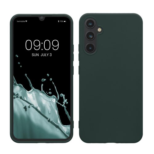 Kwmobile tok Samsung Galaxy A34 5G-hez, sötétzöld, szilikon, 60809.169