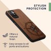 Kwmobile tok Xiaomi Redmi 10 telefonhoz, barna/fekete, fa/szilikon, 56794.03