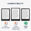 Kwmobile tok Amazon Kindle-hez (2022), fehér/fekete, ökobőr, 59989.13