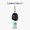 Kwmobile autókulcs fedél Suzuki/Opel 2 gombos, fekete/piros, szilikon, 42540.47