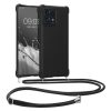 Kwmobile tok nyakpánttal Motorola Edge 40 Pro/Edge Plus (2023) készülékhez, fekete, szilikon, 61504.01