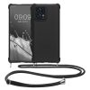 Kwmobile tok nyakpánttal Motorola Edge 40 Pro/Edge Plus (2023) készülékhez, fekete, szilikon, 61504.01