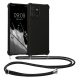 Kwmobile tok Motorola ThinkPhone-hoz nyakpánttal, fekete, szilikon, 61498.01