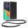 Kwmobile tok nyakpánttal Motorola Edge 40 Pro/Edge Plus (2023) készülékhez, átlátszó/fekete, szilikon, 61503.01