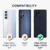 Kwmobile tok nyakpánttal Motorola Edge 40 Pro/Edge Plus (2023) készülékhez, átlátszó/fekete, szilikon, 61503.01