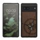 Kwmobile Google Pixel 7 tok, barna, fa/szilikon, 60757.04