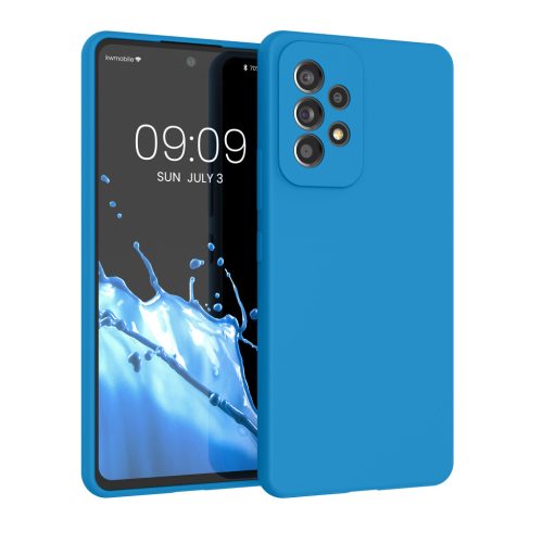Kwmobile tok Samsung Galaxy A53 5G-hez, kék, szilikon, 57835.104