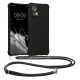 Kwmobile tok nyakpánttal Motorola Edge 30 Neo-hoz, fekete, szilikon, 61582.01