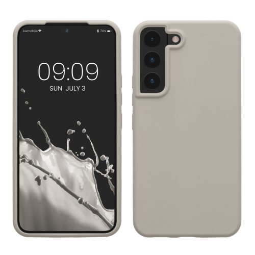 Kwmobile tok Samsung Galaxy S22-höz, világosszürke, szilikon, 56756.96
