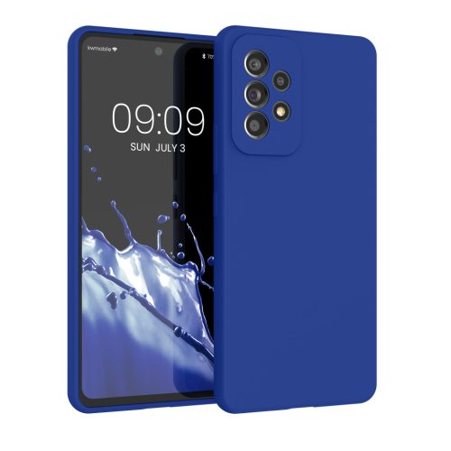 Kwmobile tok Samsung Galaxy A53 5G-hez, kék, szilikon, 57835.134