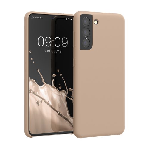 Kwmobile tok Samsung Galaxy S21 készülékhez, rózsaszín, szilikon, 54056.154
