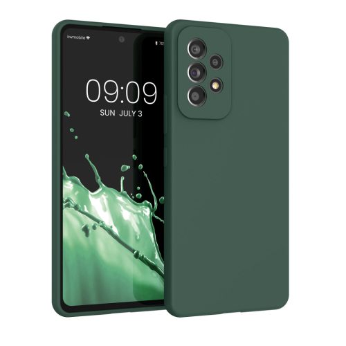 Kwmobile tok Samsung Galaxy A53 5G-hez, zöld, szilikon, 57835.166