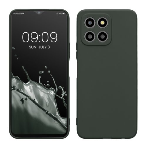 Kwmobile tok Honor X8 5G/X6/70 Lite 5G-hez, sötétzöld, szilikon, 59879.169