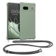 Kwmobile Google Pixel 7a telefontok nyakpánttal, világoszöld, szilikon, 61600.172