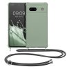 Kwmobile Google Pixel 7a telefontok nyakpánttal, világoszöld, szilikon, 61600.172