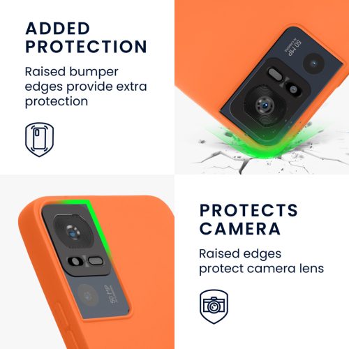 Kwmobile tok TCL 40 SE-hez, narancssárga, szilikon, 60793.15
